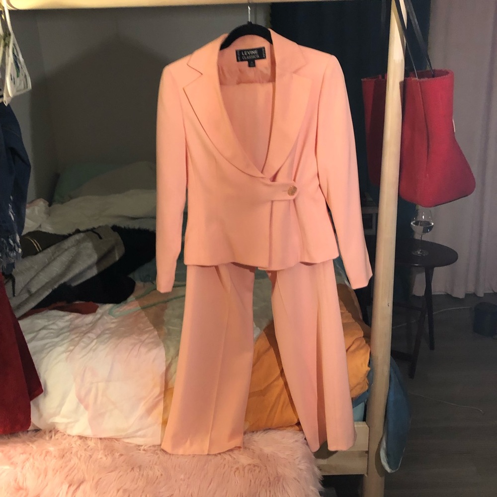 Baby Pink pant Suit with BONUS SKIRT